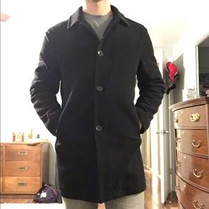 Men’s Black Pea Coat Banana Republic